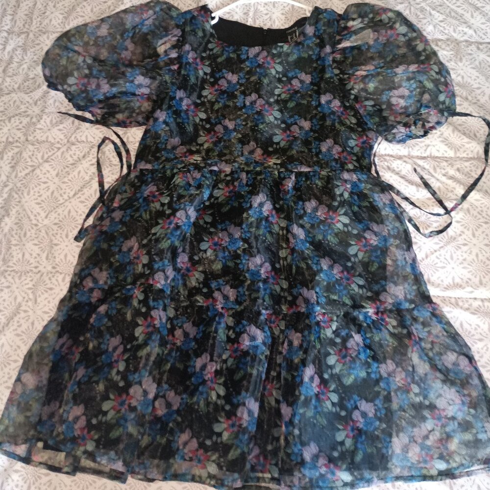 Black floral dress